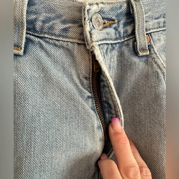 Levis 505 Jeans Mens 29 X 30 Regular Fit Straight Leg Light Wash Blue Denim - Picture 7 of 12